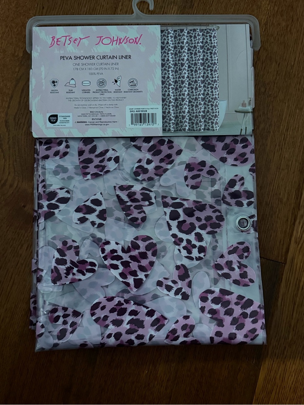 Betsey Johnson Shower Curtain - 70 X 72